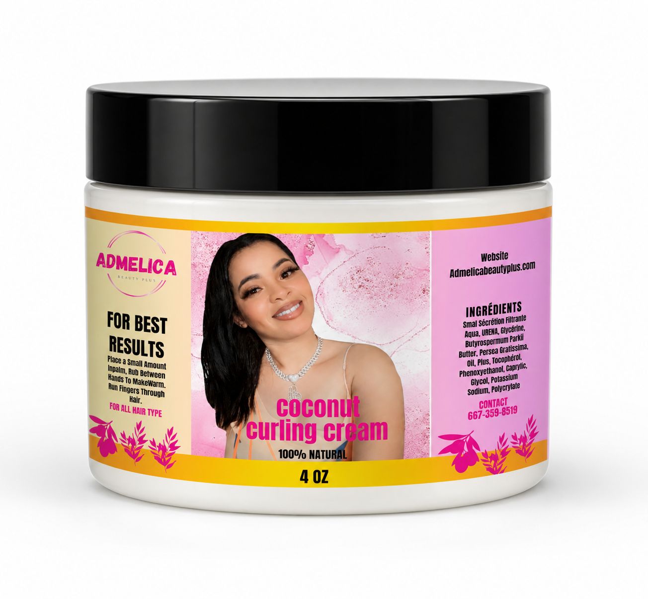 Coconut Curling Cream Hair 4 oz